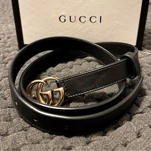 Gucci Marmont Thin Leather Belt